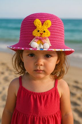 کلاه صورتی بچه گانه حصیر LAGRANZE - کد 936919927