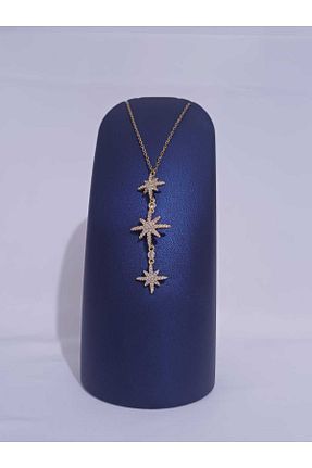 گردنبند استیل ( فولاد ) زرد زنانه استیل (فولاد) Alina Aksesuar - کد 936290994