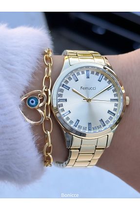 ساعت مچی طلائی زنانه 36-40 میلی متر Ferrucci - کد 299484003