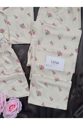 ست لباس راحتی نباتی زنانه چاپی Lena Homewears - کد 936381444