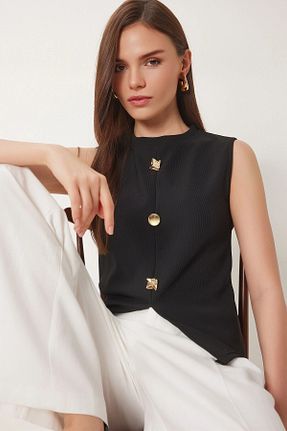 بلوز مشکی زنانه ساده bacc - کد 936442489