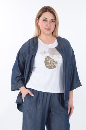 ست بالاتنه و پائین تنه سرمه ای زنانه بافتنی EXİTLİNE - کد 937701392