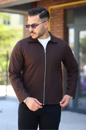 کت قهوه ای زنانه اورسایز BYzıt - کد 936452706