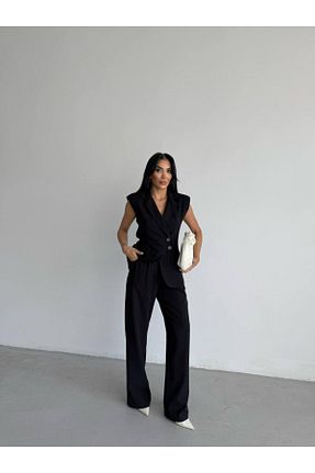 ست بالاتنه و پائین تنه مشکی زنانه بافتنی Castivo Fashion - کد 936480322