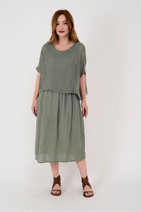لباس خاکی زنانه بافتنی ZTO - کد 936473740
