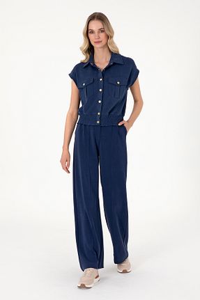 شلوار کرمگن سرمه ای زنانه Relaxed U.S. Polo Assn. - کد 936483590