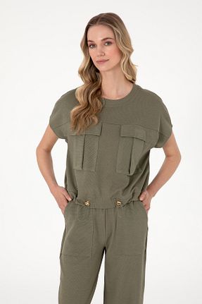 تیشرت سبز زنانه یقه دوچرخه U.S. Polo Assn. - کد 936484536