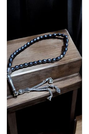 تسبیح طوسی سنگ طبیعی Satürn Silver Kuyumculuk - کد 906434417