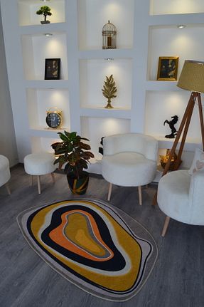 فرش رنگی قابل شستشو Rugs Modern Halı - کد 633067802
