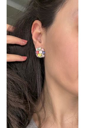 گوشواره جواهر رنگی LUTEENS - کد 936507556