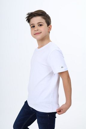 تیشرت سفید بچه گانه یقه دوچرخه Toontoy - کد 849740915