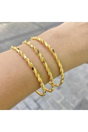 دستبند نقره طلائی زنانه 925 عیار Yantra Silver - کد 833256654