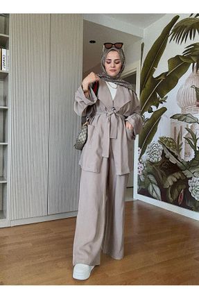 ست بالاتنه و پائین تنه حجاب رنگی رگولار Aselim Hijap Moda - کد 936531395
