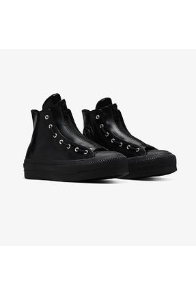 بوت / نیم بوت مشکی زنانه پاشنه تخت Converse - کد 929302491