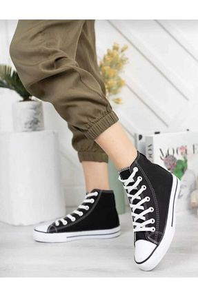 کفش اسنیکر مشکی زنانه بند دار LCN - کد 936525101