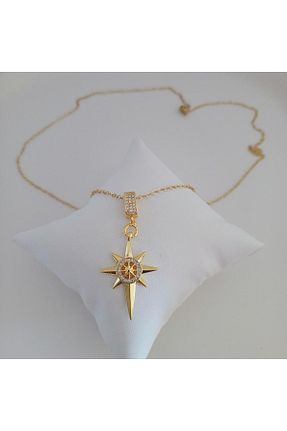 گردنبند استیل ( فولاد ) طلائی زنانه Ödül Moda - کد 936525037