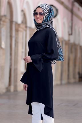 ست بالاتنه و پائین تنه حجاب سرمه ای زنانه رگولار Raika Moda - کد 936545111