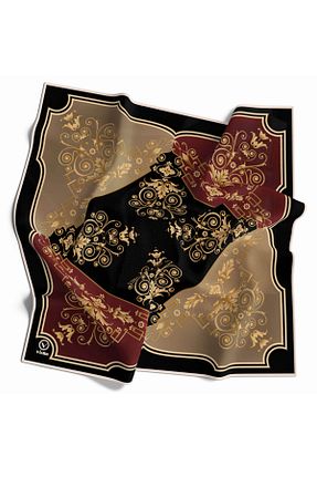 روسری زرشکی پلی استر VİOLLA - کد 877588544