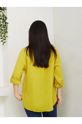 پیراهن زرد زنانه Relaxed AKA Butik - کد 936556204