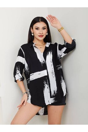 پیراهن مشکی زنانه رگولار AKA Butik - کد 936546228