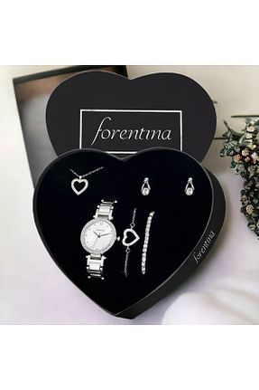 ست جواهر سفید زنانه 5 تایی Forentina - کد 31275013