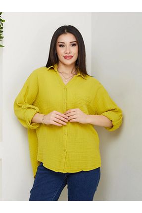 پیراهن زرد زنانه Relaxed AKA Butik - کد 936556204