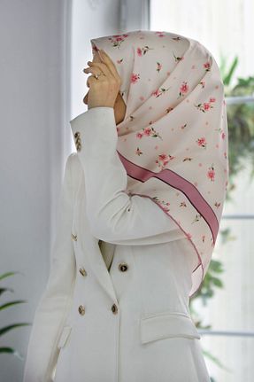 روسری صورتی پلی استر VİOLLA - کد 881329059