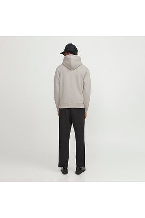 سوئیشرت اسپرت بژ مردانه کلاه دار Jack & Jones - کد 848500233