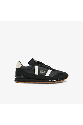 کفش اسنیکر مشکی مردانه بند دار Lacoste - کد 364283078