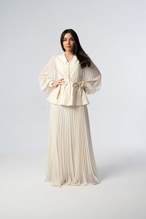 ست بالاتنه و پائین تنه نباتی زنانه رگولار Elaris Exclusive - کد 936876112