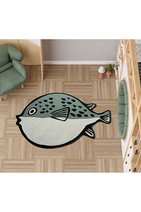 فرش سبز قابل شستشو Rugs Modern Halı - کد 936884715