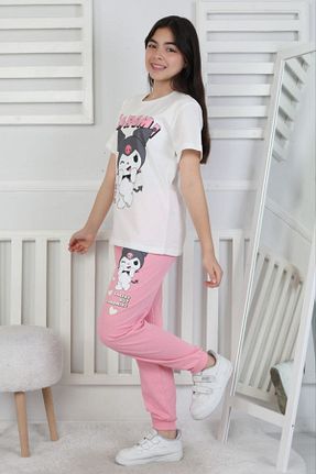 ست لباس راحتی صورتی بچه گانه طرح دار bunny hopp - کد 936891966