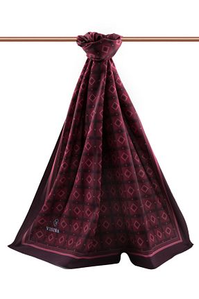 شال زرشکی زنانه Medine İpeği Vissona - کد 889986683