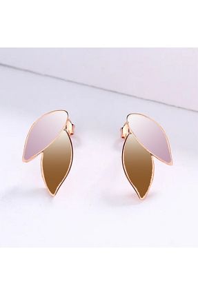گوشواره استیل (فولاد) رنگی زنانه روکش طلا MRK - کد 936612785