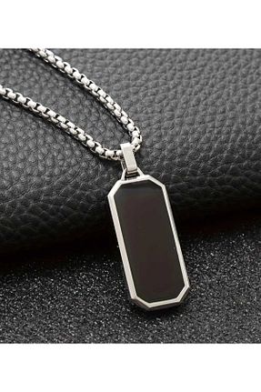 گردنبند جواهر طوسی زنانه استیل ضد زنگ sarıyer silver - کد 936599652