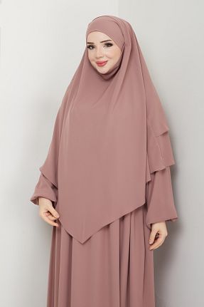 لباس حجاب صورتی زنانه اورسایز Rüyam Moda - کد 894765859