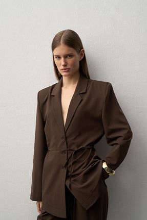 کت قهوه ای زنانه اسلیم فیت mathilda store - کد 936632747