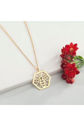گردنبند نقره زرد زنانه 925 عیار DIZY SILVER - کد 936632683