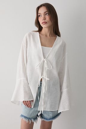 کیمونو و کافتان نباتی زنانه کتان JASTE - کد 930037175