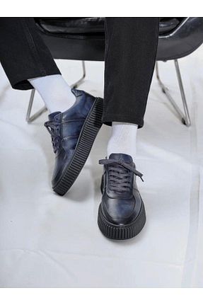 کفش اسنیکر رنگی مردانه چرم اصل Tetri - کد 936621410