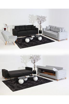 ست مبل مشکی 3+3+1+1 Velura Home & Living - کد 929919378