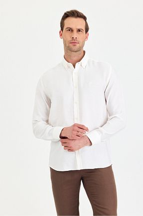 پیراهن سفید مردانه گشاد ENQUE - کد 936655872