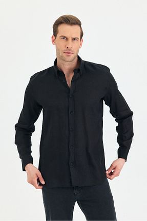 پیراهن مشکی مردانه گشاد ENQUE - کد 936655877
