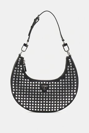 کیف دوشی مشکی زنانه چرم مصنوعی Guess - کد 902719958