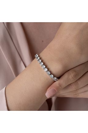 دستبند استیل (فولاد) طوسی زنانه روکش طلا Bijoura Studio - کد 936657938