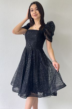 لباس مجلسی و فارغ التحصیلی مشکی زنانه توری zks grup tekstil - کد 936668535