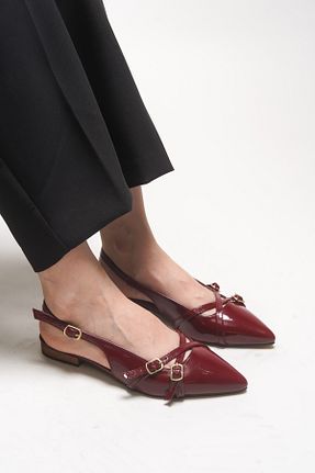 کفش پاشنه بلند کلاسیک زرشکی زنانه چرم لاکی Riccon - کد 936688359