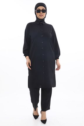 ست بالاتنه و پائین تنه حجاب مشکی زنانه سایز بزرگ TUNİK - کد 936676237