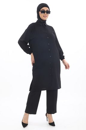 ست بالاتنه و پائین تنه حجاب مشکی زنانه سایز بزرگ TUNİK - کد 936676237