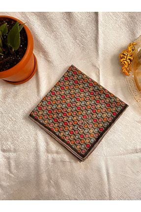 روسری خاکی پنبه ای locella - کد 936754398